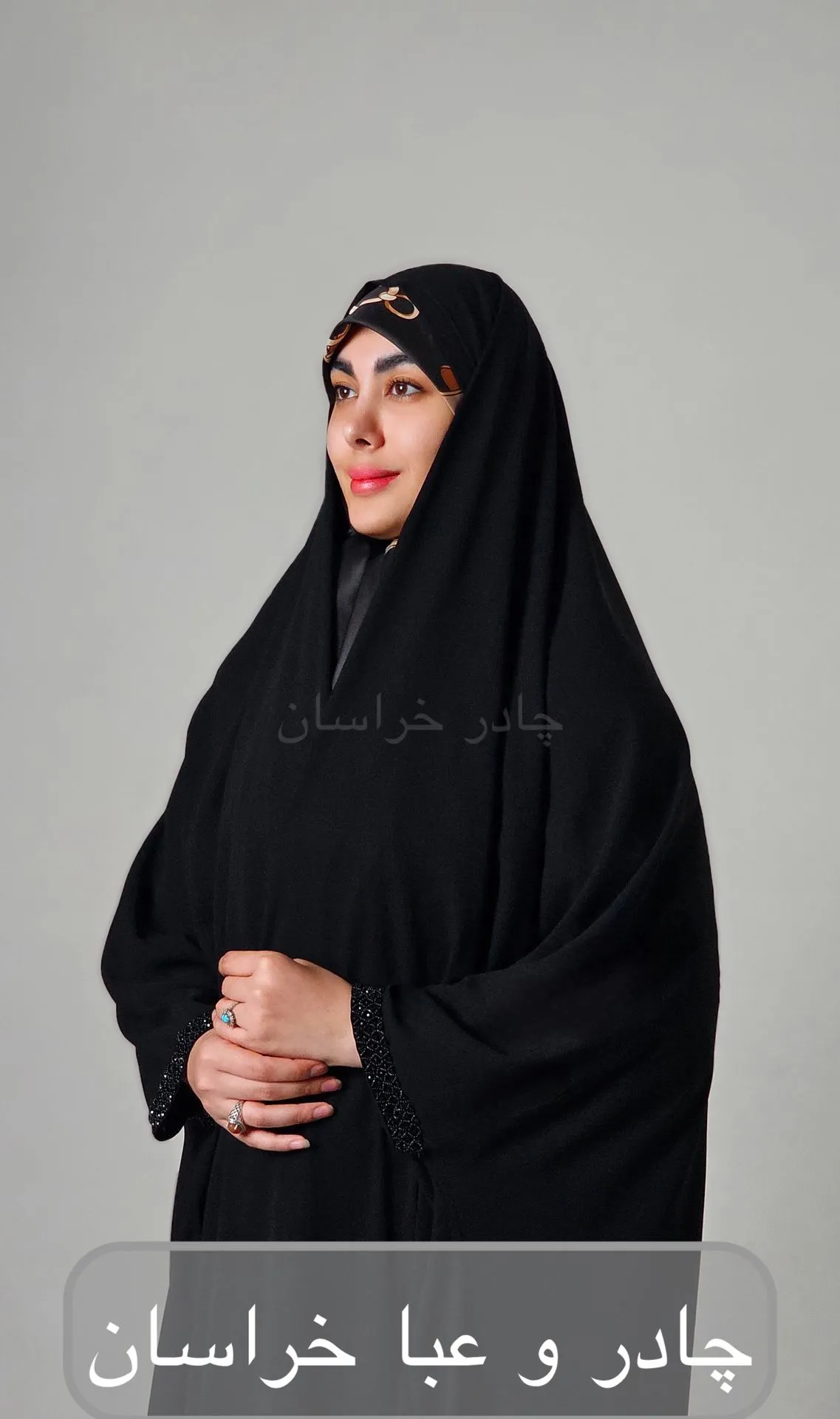 کارمندی  حجاب(کرپ VIP)  مرواریدی طرح 6 (150)